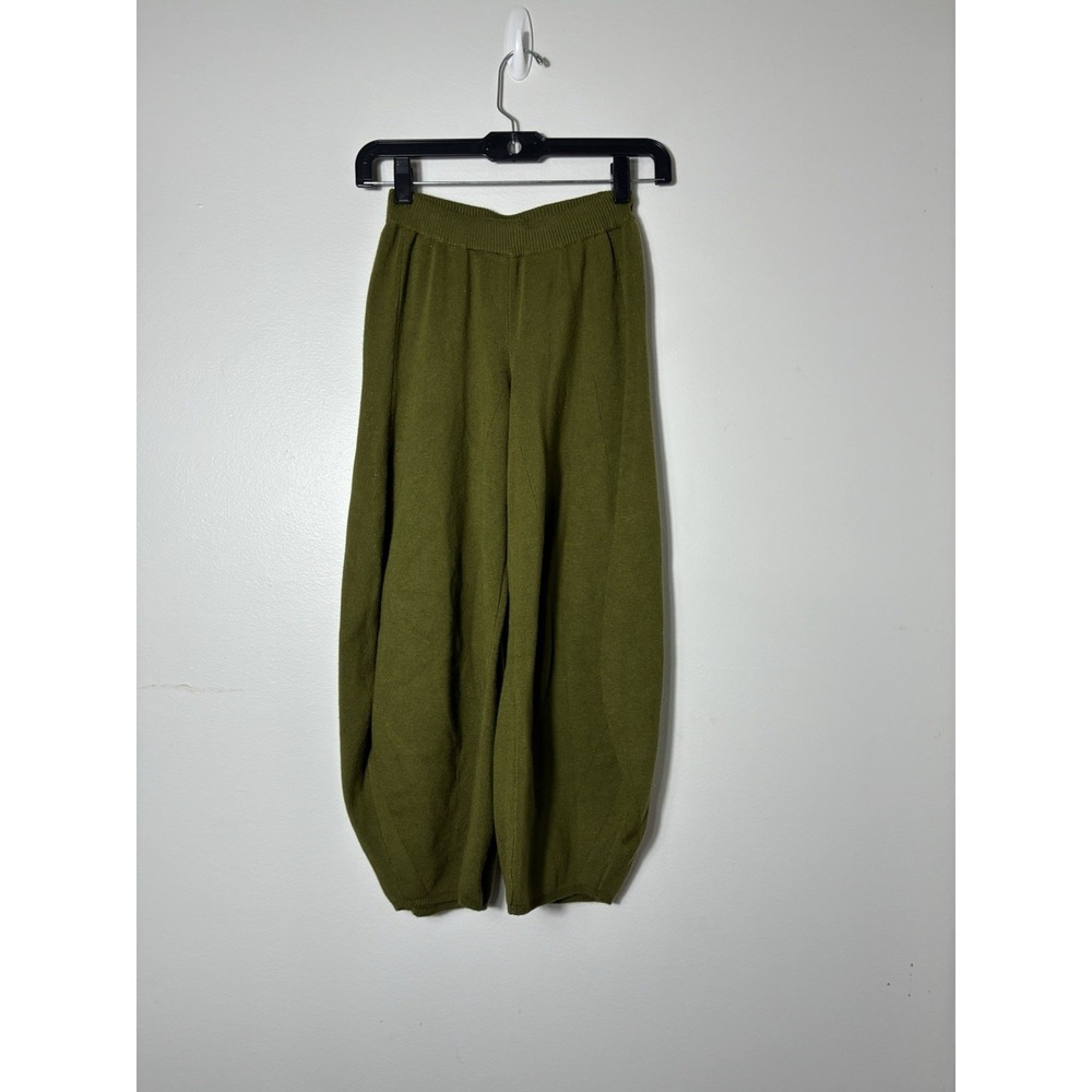 Anthropologie Olive Green Cropped Balloon Pants